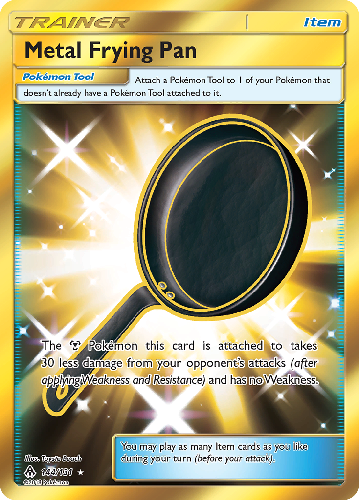 Metal Frying Pan 144/131 English Pokémon card from Forbidden Light (2018)