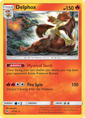 Delphox 17/131 English Pokémon card from Forbidden Light (2018)