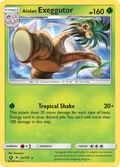 Alolan Exeggutor 2a/131 English Pokémon card from Forbidden Light (2018) — alternate artwork
