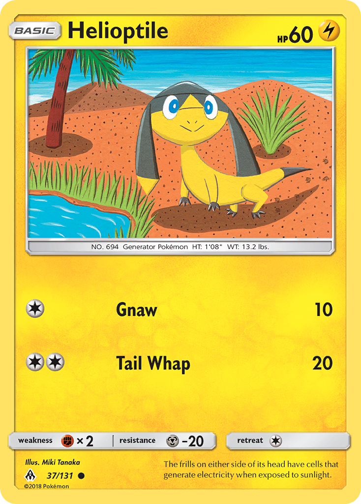 Helioptile 37/131 English Pokémon card from Forbidden Light (2018)