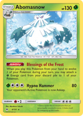 Abomasnow 4/131 English Pokémon card from Forbidden Light (2018)
