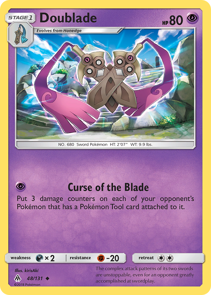 Doublade 48/131 English Pokémon card from Forbidden Light (2018)
