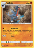 Gabite 61/131 English Pokémon card from Forbidden Light (2018)