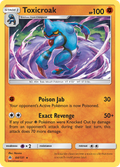 Toxicroak 64/131 English Pokémon card from Forbidden Light (2018)