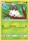 Spewpa 7/131 English Pokémon card from Forbidden Light (2018)
