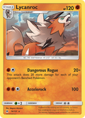 Lycanroc 76/131 English Pokémon card from Forbidden Light (2018)