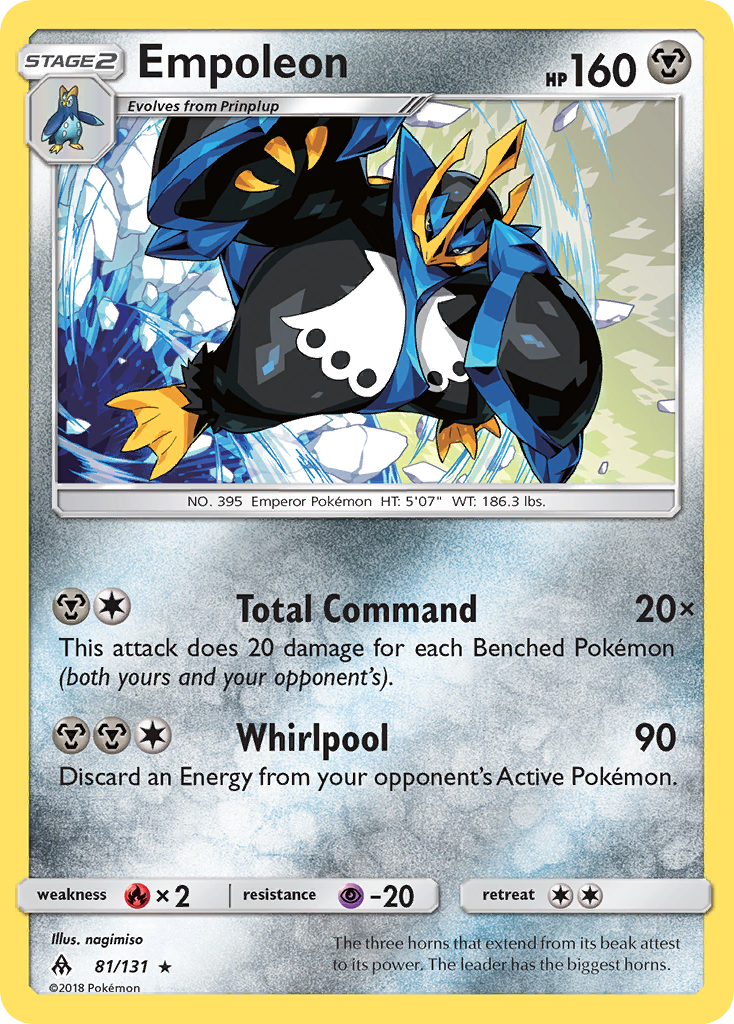 Empoleon 81/131 English Pokémon card from Forbidden Light (2018)