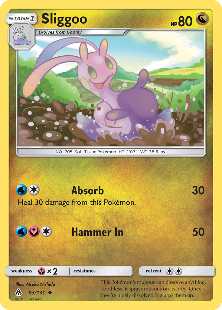 Sliggoo 93/131 English Pokémon card from Forbidden Light (2018)