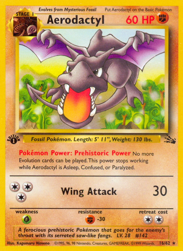 Aerodactyl 16/62 — Pokémon Fossil card
