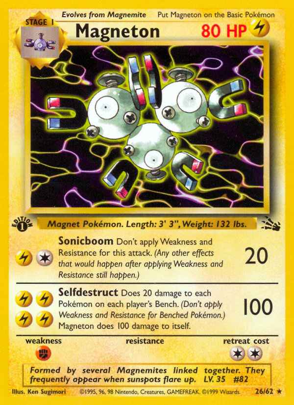 Magneton 26/62 — Pokémon Fossil card