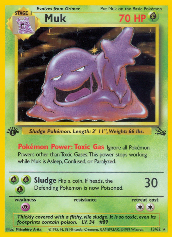 Muk 13/62 — Pokémon Fossil card
