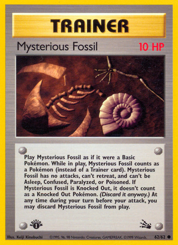 Mysterious Fossil 62/62 — Pokémon Fossil card