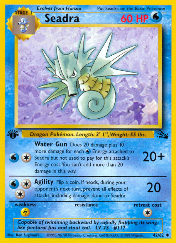 Seadra 42/62 — Pokémon Fossil card