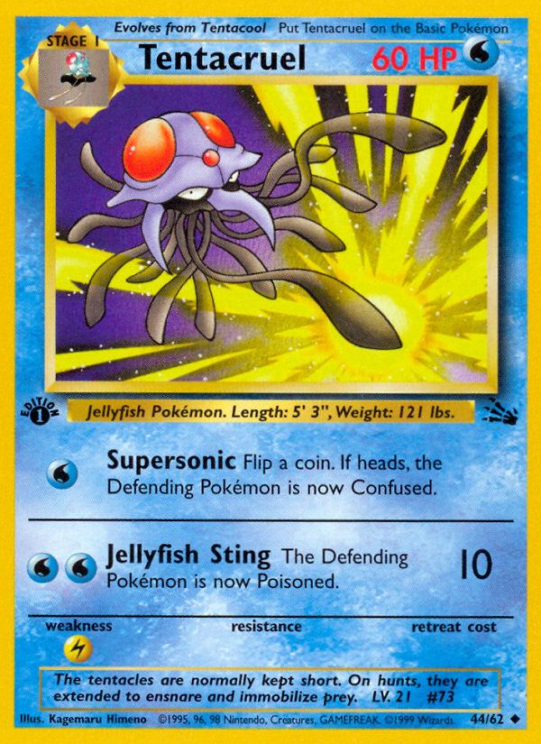 Tentacruel 44/62 — Pokémon Fossil card