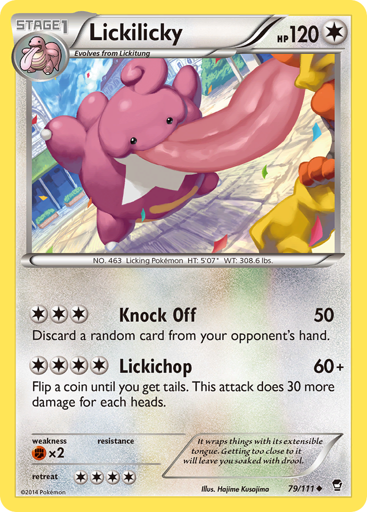 Lickilicky 79/111 English Pokémon card from Furious Fists (2014)