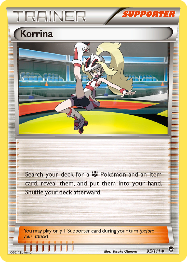 Korrina 95/111 English Pokémon card from Furious Fists (2014)