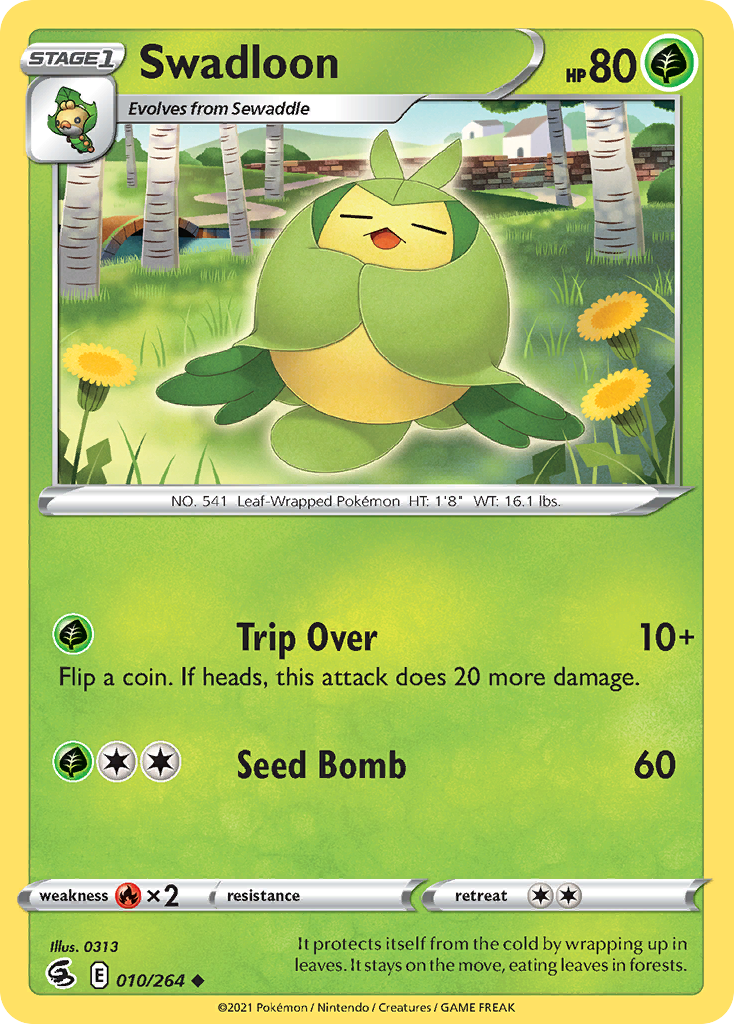 Swadloon 10/264 — English Pokémon Fusion Strike (2021)