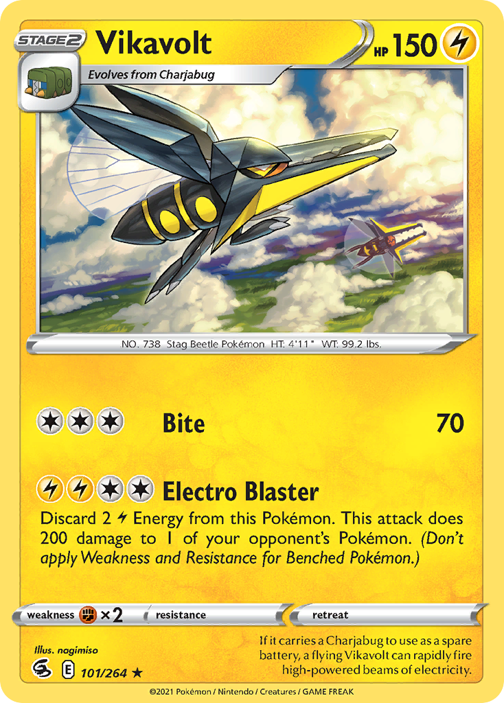 Vikavolt 101/264 — English Pokémon Fusion Strike (2021)