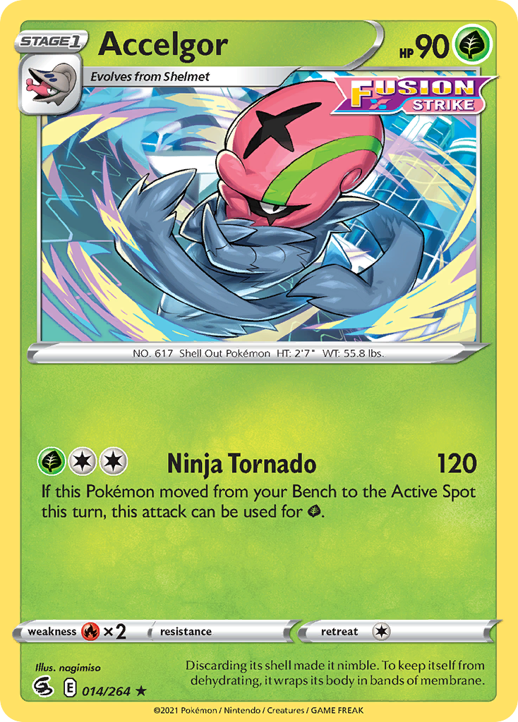 Accelgor 14/264 — English Pokémon Fusion Strike (2021)