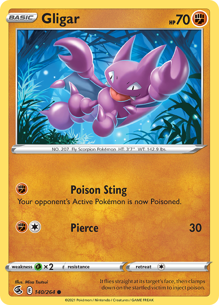 Gligar 140/264 — English Pokémon Fusion Strike (2021)