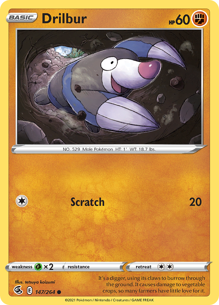 Drilbur 147/264 — English Pokémon Fusion Strike (2021)