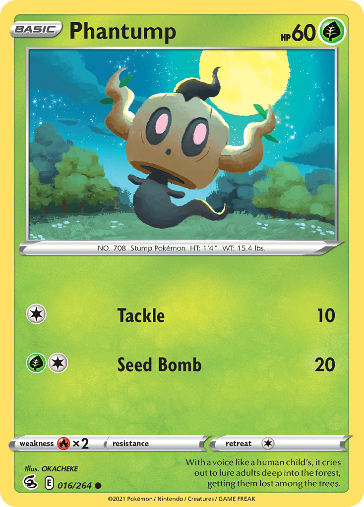 Phantump 16/264 — English Pokémon Fusion Strike (2021)