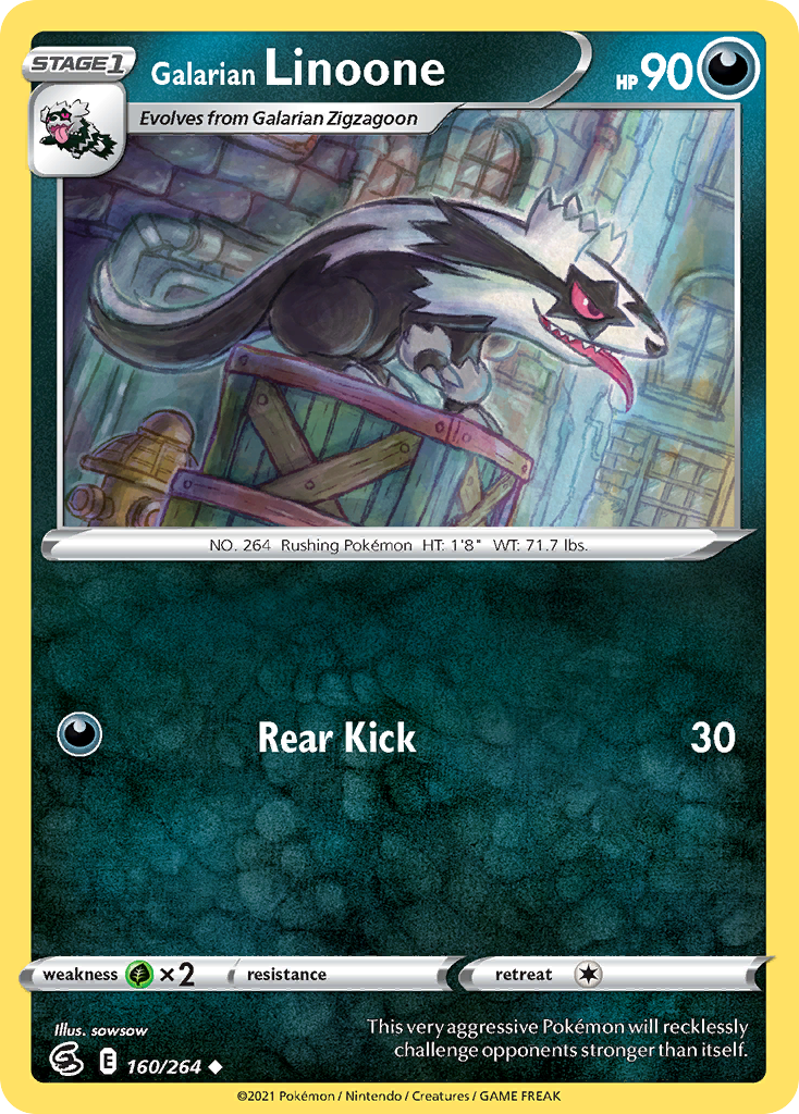 Galarian Linoone 160/264 — English Pokémon Fusion Strike (2021)