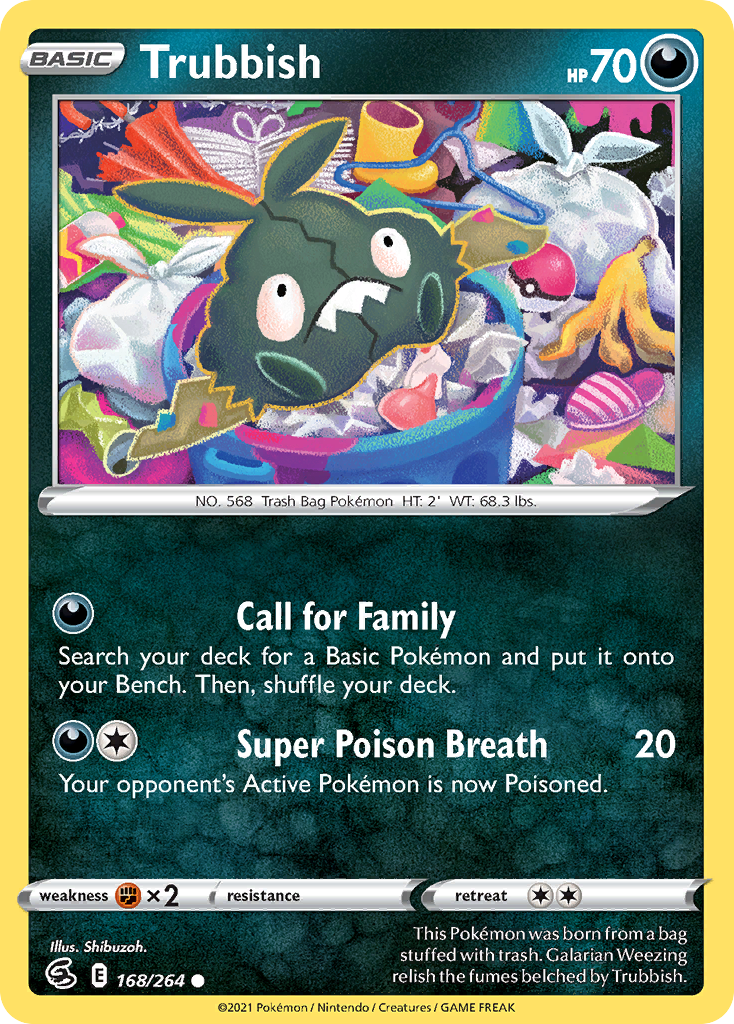 Trubbish 168/264 — English Pokémon Fusion Strike (2021)