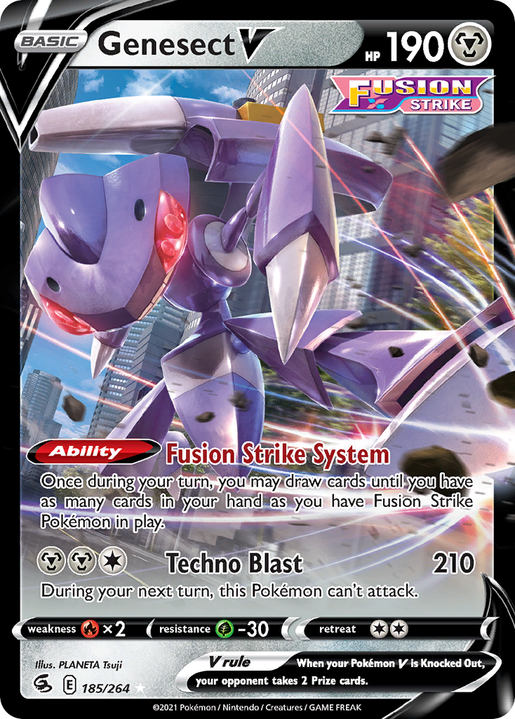 Genesect V 185/264 — English Pokémon Fusion Strike (2021)