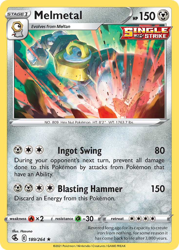 Melmetal 189/264 — English Pokémon Fusion Strike (2021)