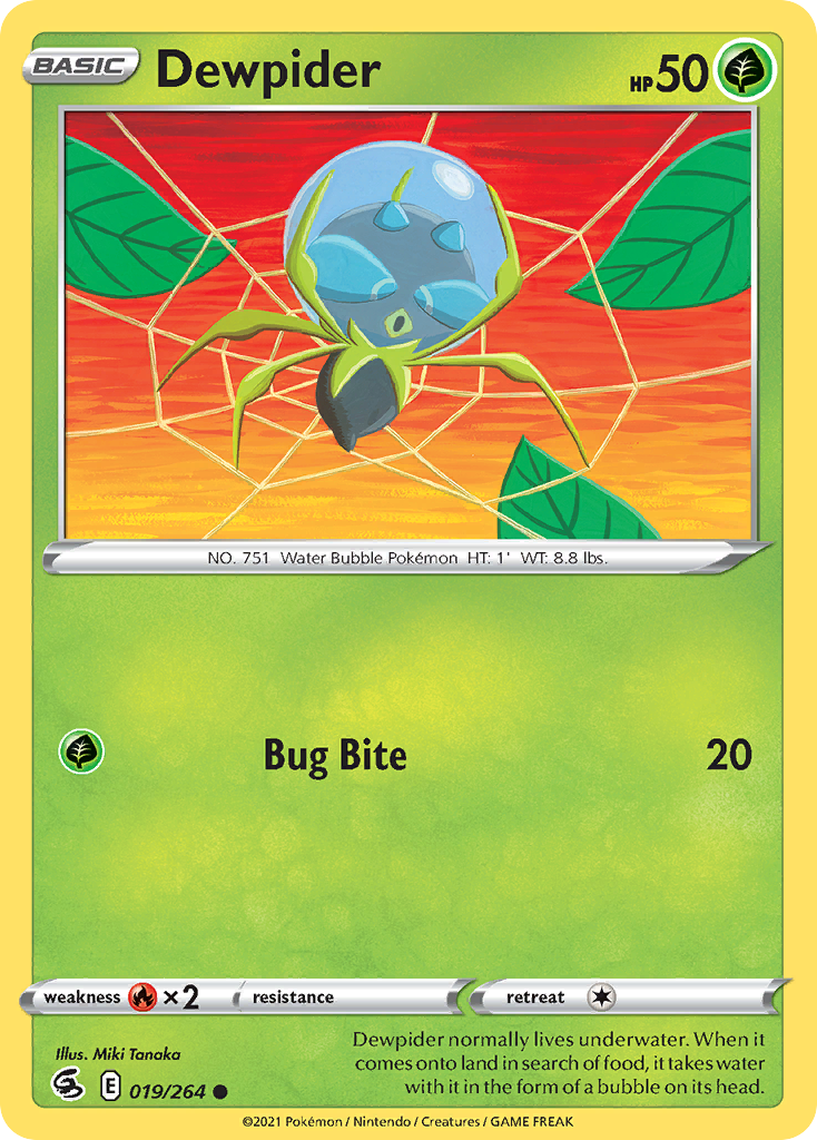 Dewpider 19/264 — English Pokémon Fusion Strike (2021)