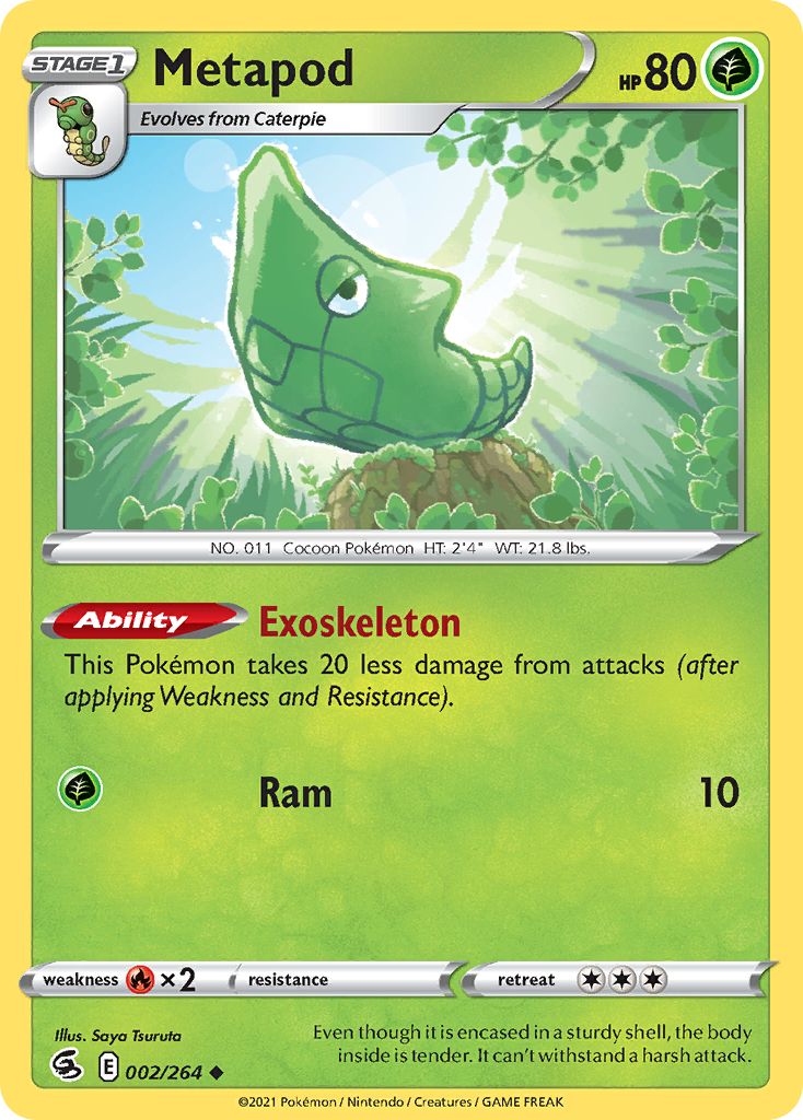 Metapod 2/264 — English Pokémon Fusion Strike (2021)