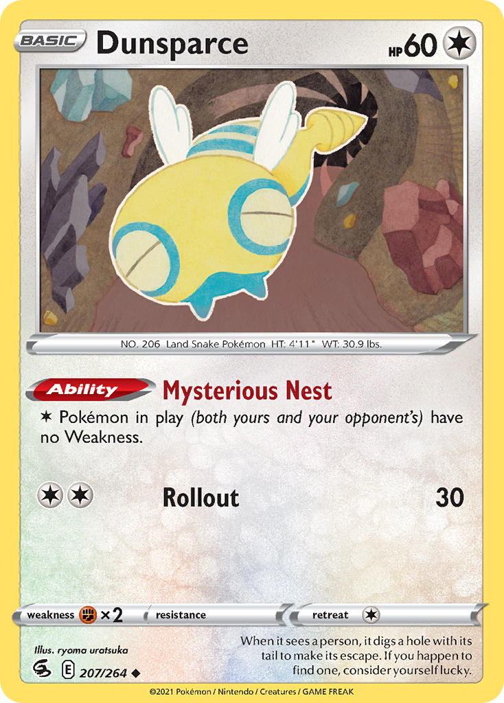 Dunsparce 207/264 — English Pokémon Fusion Strike (2021)