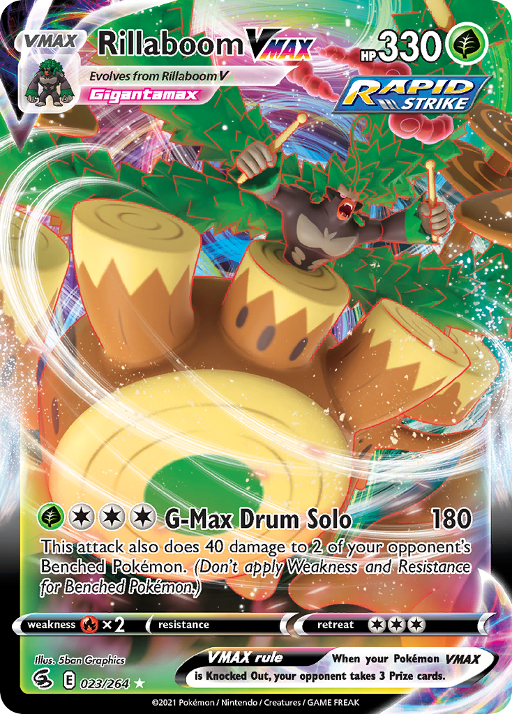 Rillaboom VMAX 23/264 — English Pokémon Fusion Strike (2021)