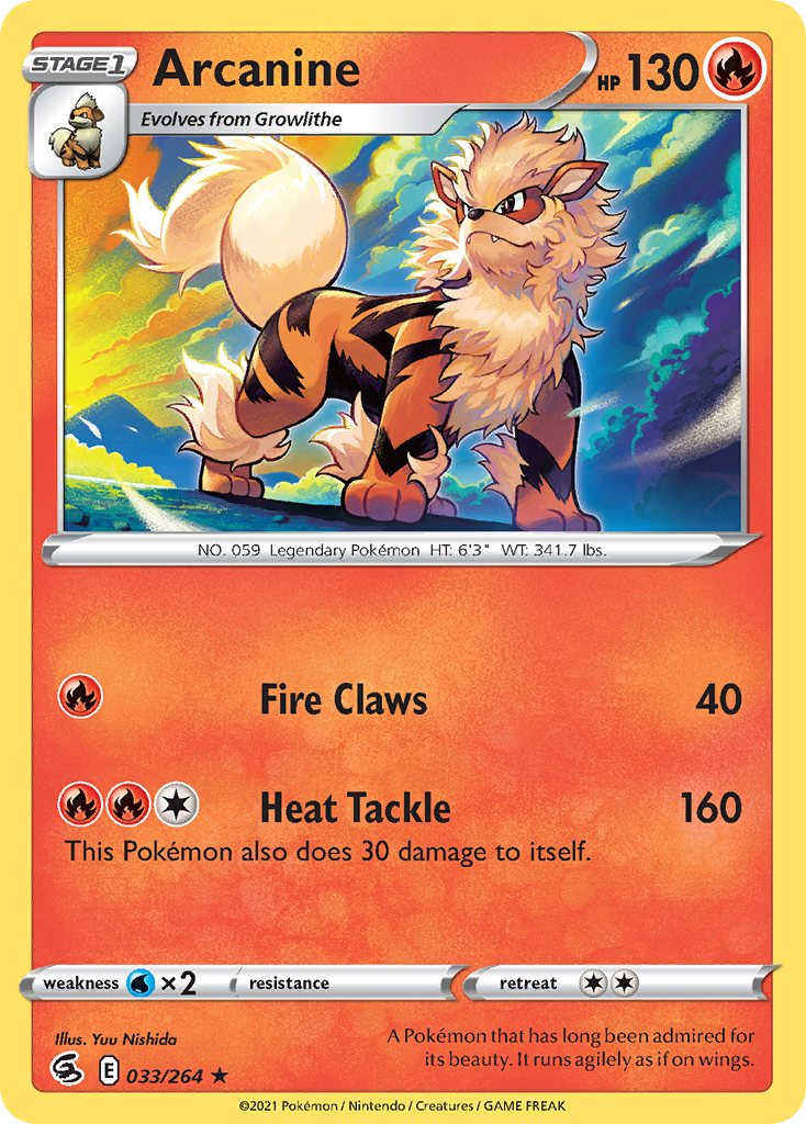Arcanine 33/264 — English Pokémon Fusion Strike (2021)