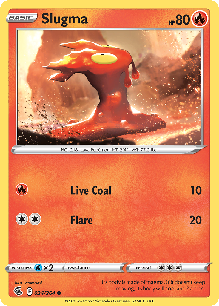 Slugma 34/264 — English Pokémon Fusion Strike (2021)