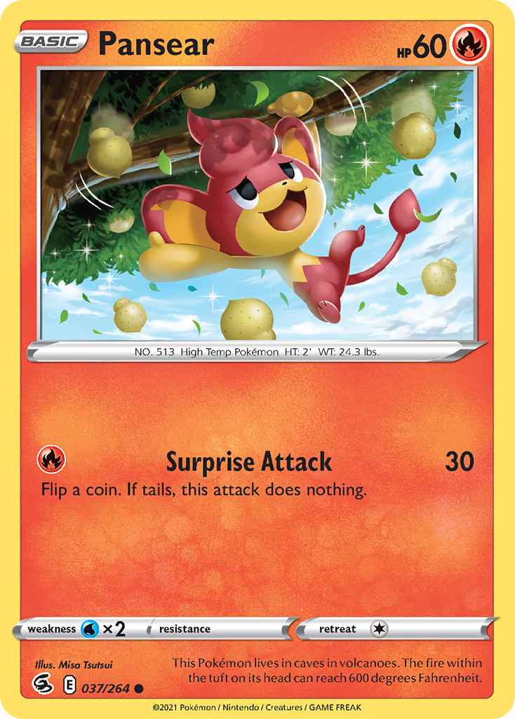 Pansear 37/264 — English Pokémon Fusion Strike (2021)