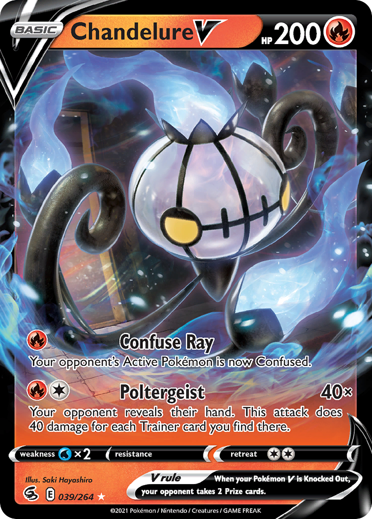Chandelure V 39/264 — English Pokémon Fusion Strike (2021)