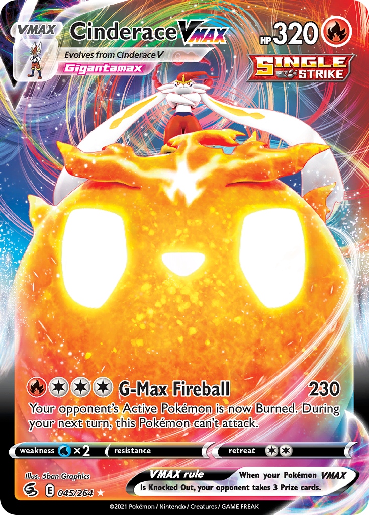 Cinderace VMAX 45/264 — English Pokémon Fusion Strike (2021)