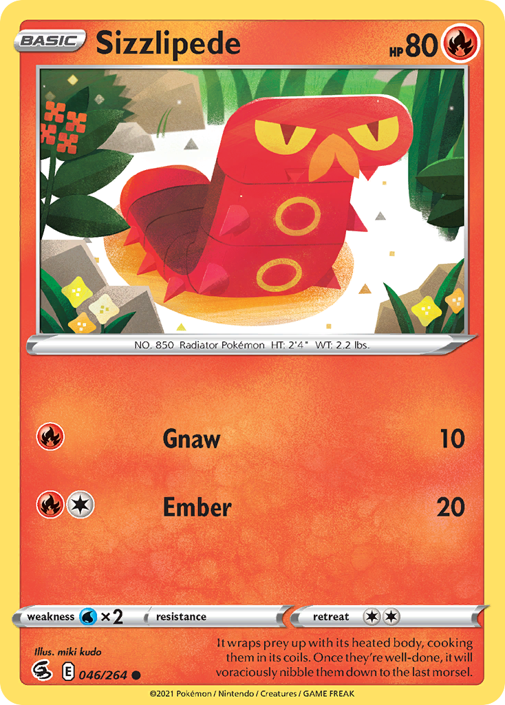 Sizzlipede 46/264 — English Pokémon Fusion Strike (2021)