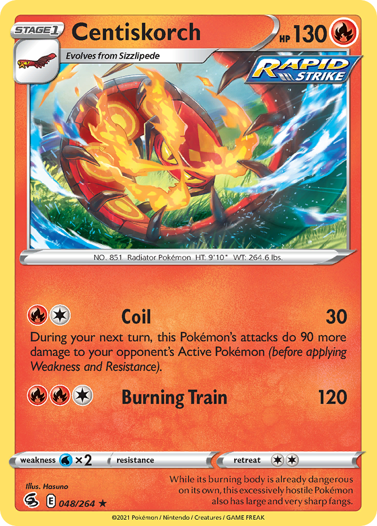 Centiskorch 48/264 — English Pokémon Fusion Strike (2021)