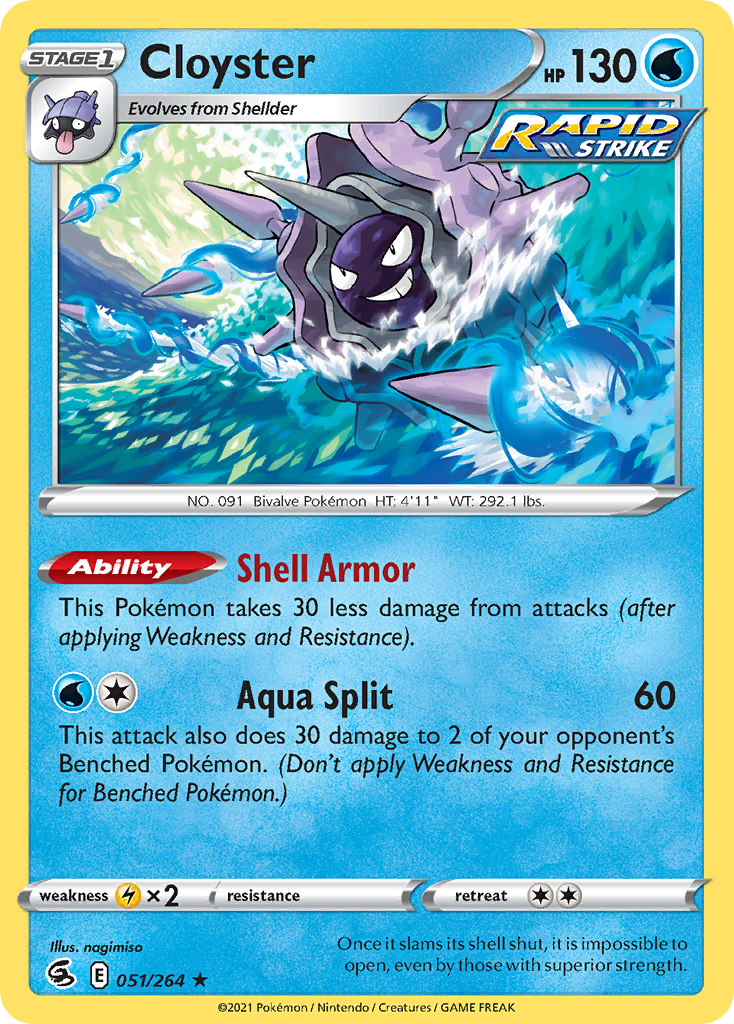 Cloyster 51/264 — English Pokémon Fusion Strike (2021)