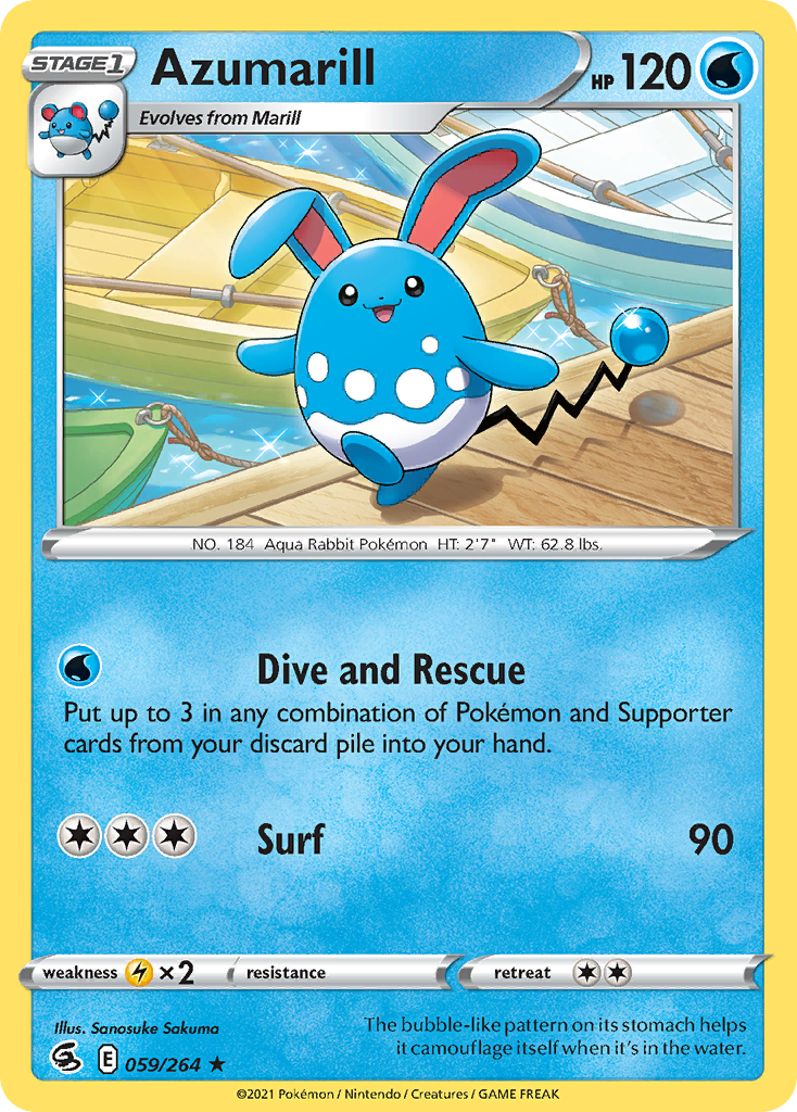 Azumarill 59/264 — English Pokémon Fusion Strike (2021)