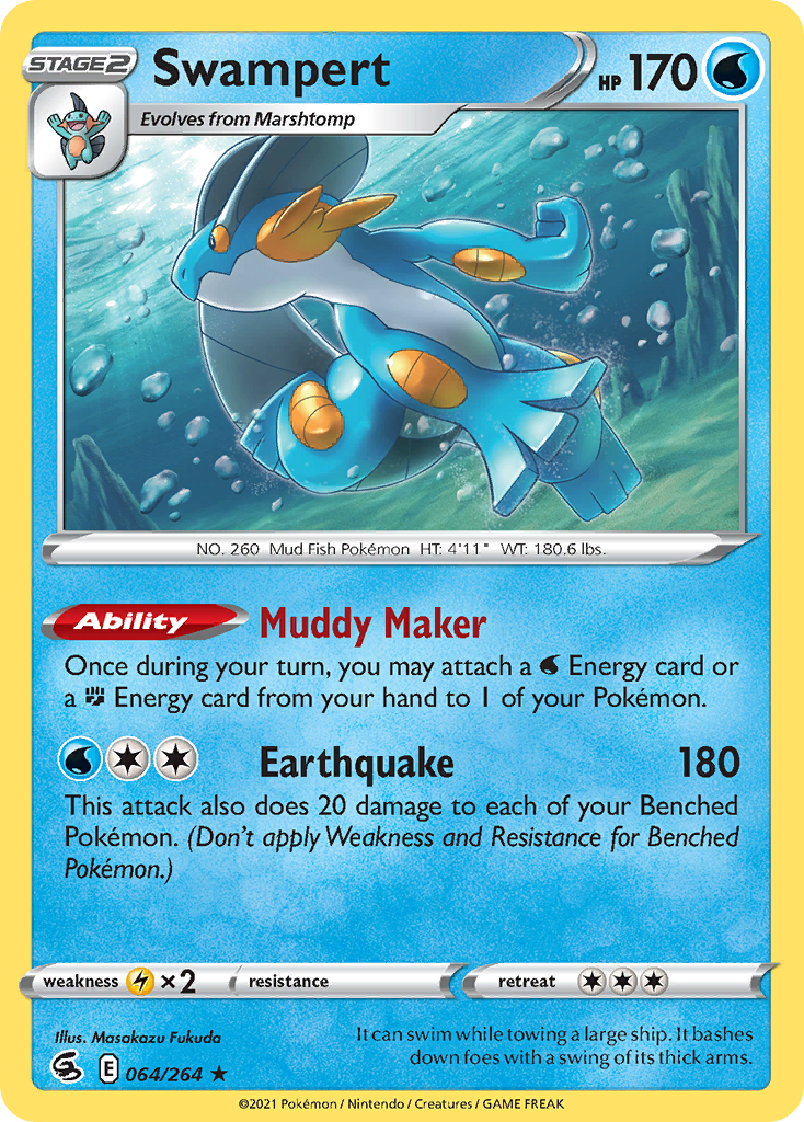 Swampert 64/264 — English Pokémon Fusion Strike (2021)
