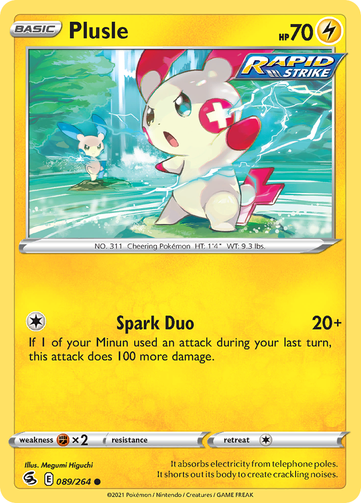 Plusle 89/264 — English Pokémon Fusion Strike (2021)