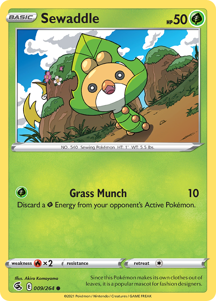 Sewaddle 9/264 — English Pokémon Fusion Strike (2021)
