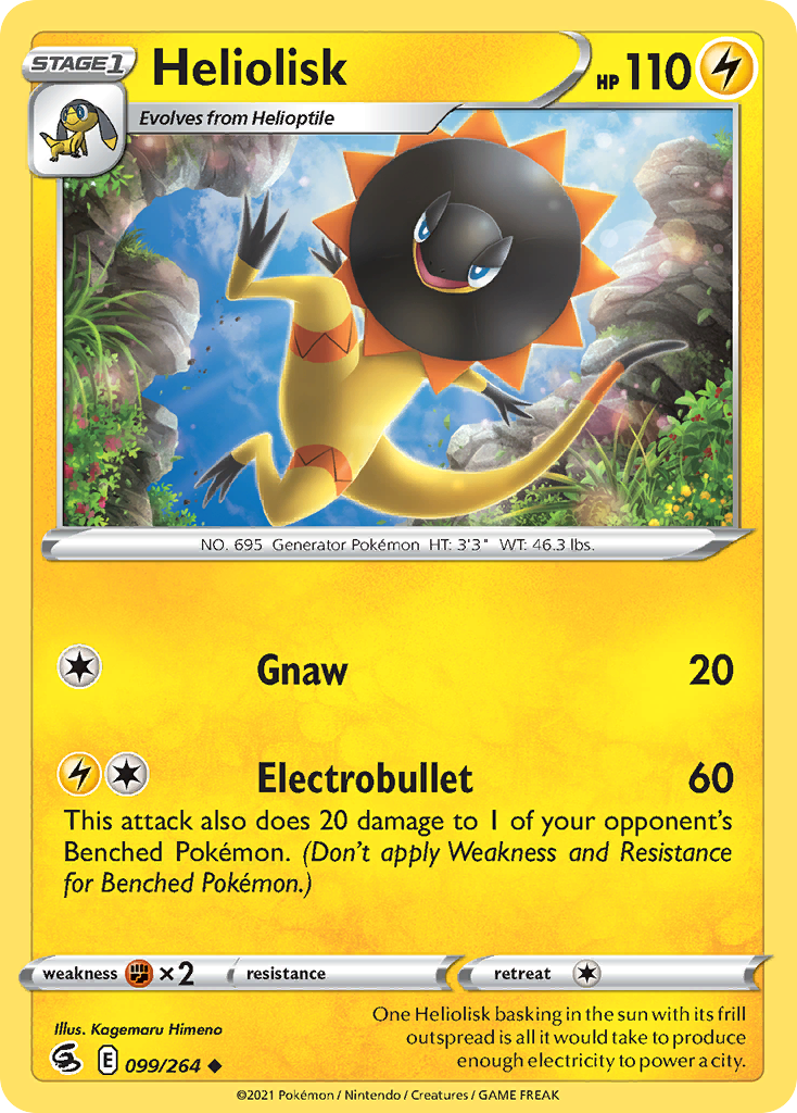 Heliolisk 99/264 — English Pokémon Fusion Strike (2021)