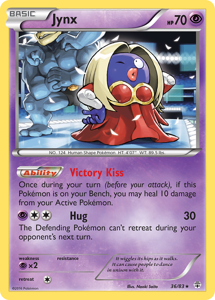 Jynx 36/83 English Pokémon card from Generations (2016)