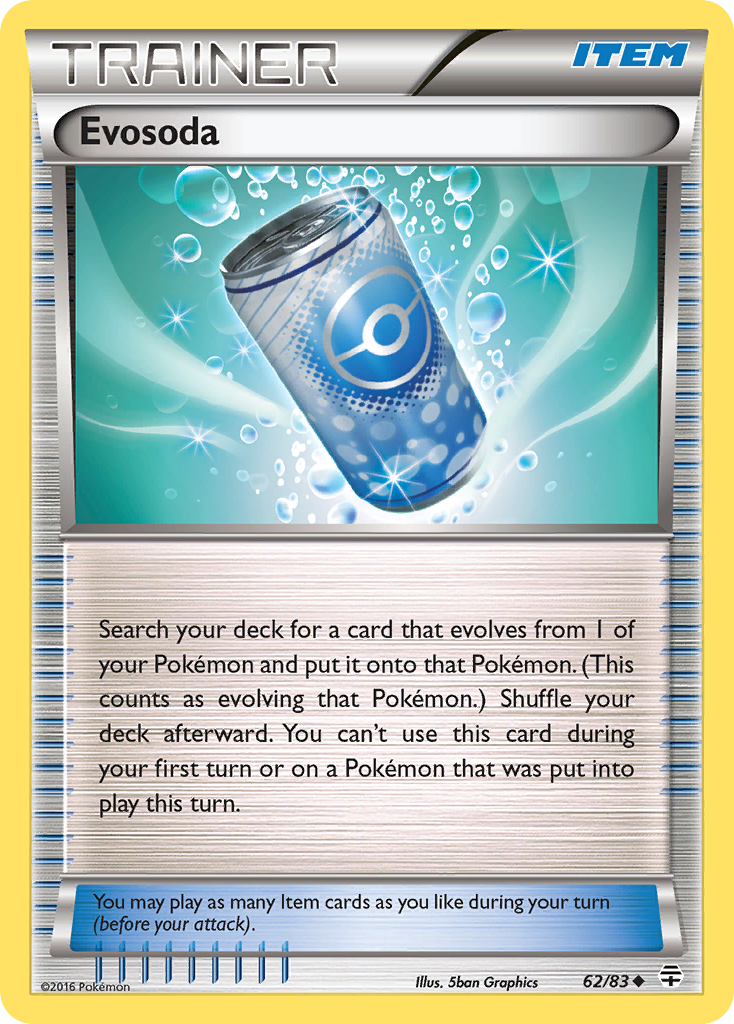 Evosoda 62/83 English Pokémon card from Generations (2016)