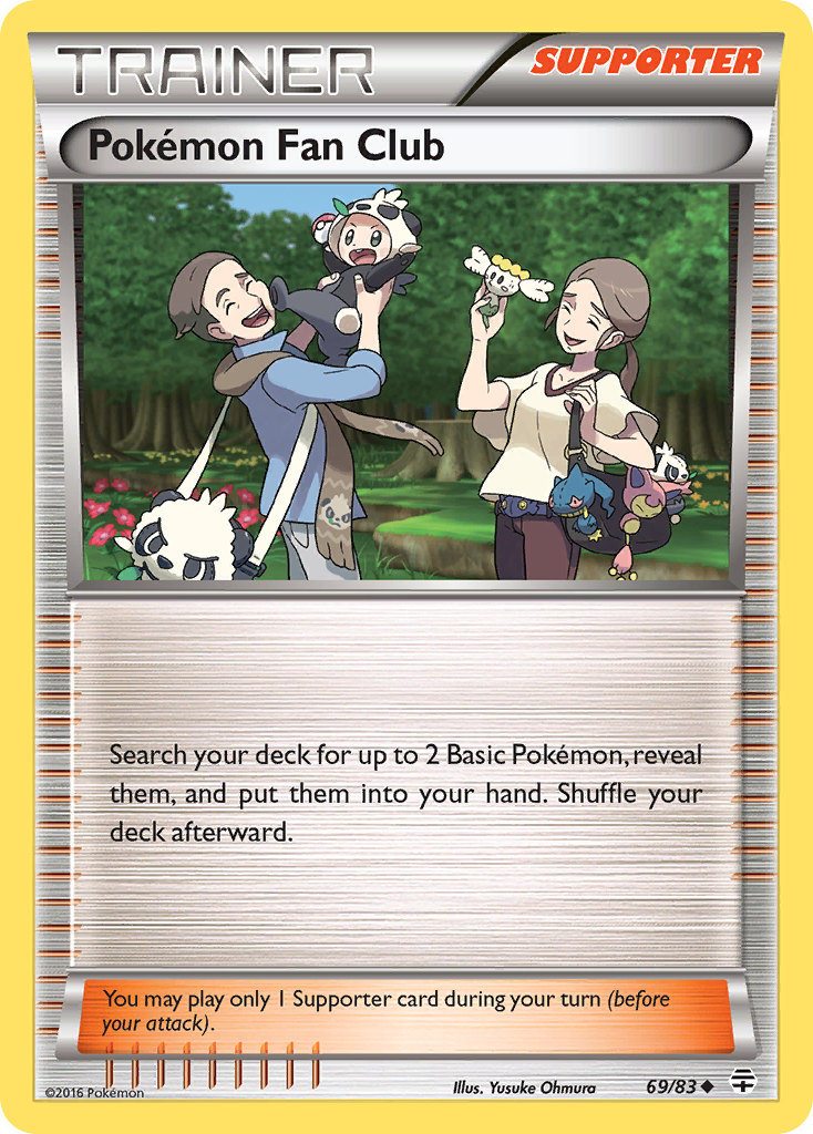 Pokémon Fan Club 69/83 English Pokémon card from Generations (2016)